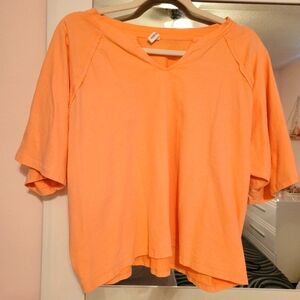 Wishlist Peach Semi Cropped Women's Top